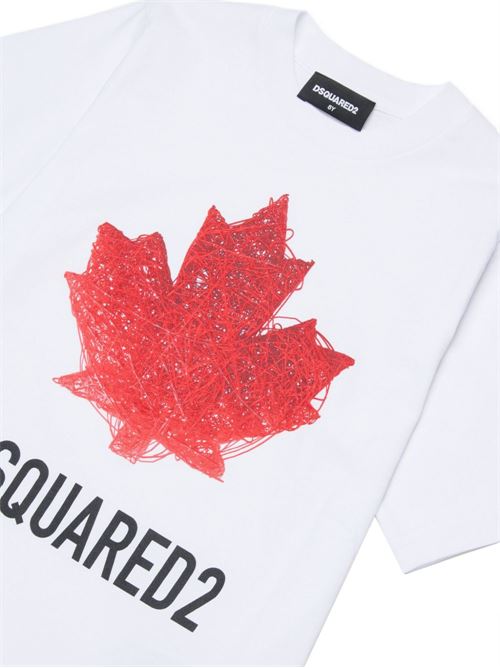 T-shirt unisex bambino Dsquared2 bianca Dsquared Kids | DQ3176D00XMDQ100